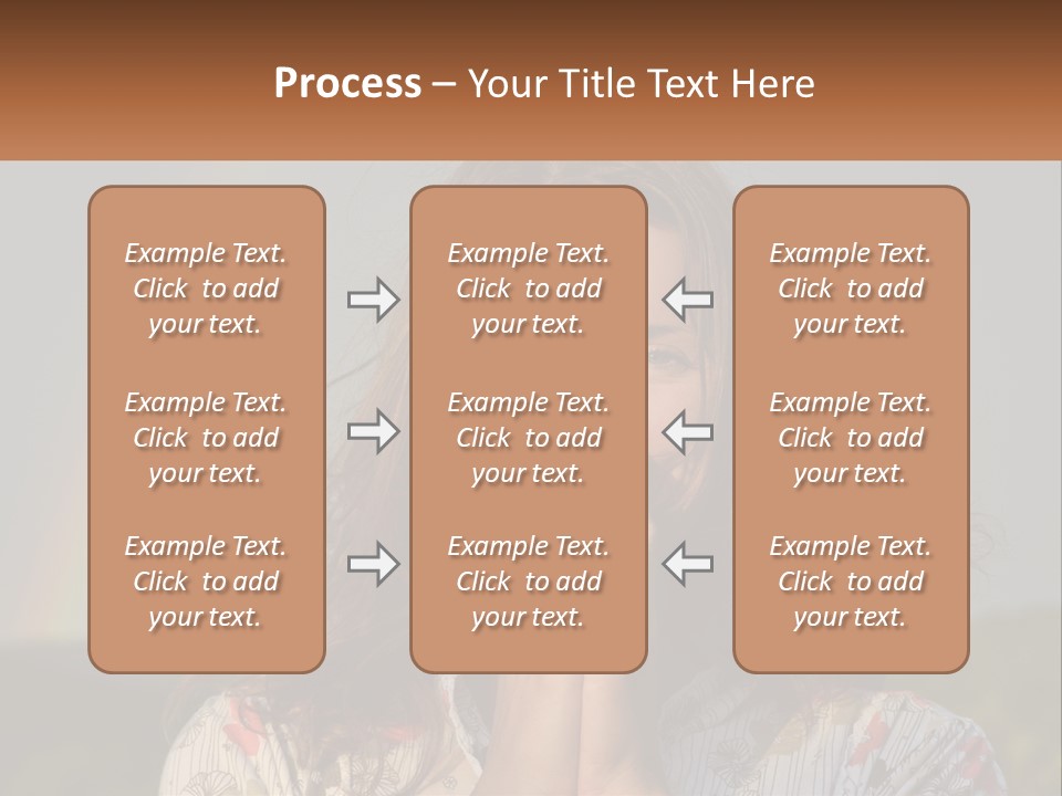 Girl And Rainbow PowerPoint Template