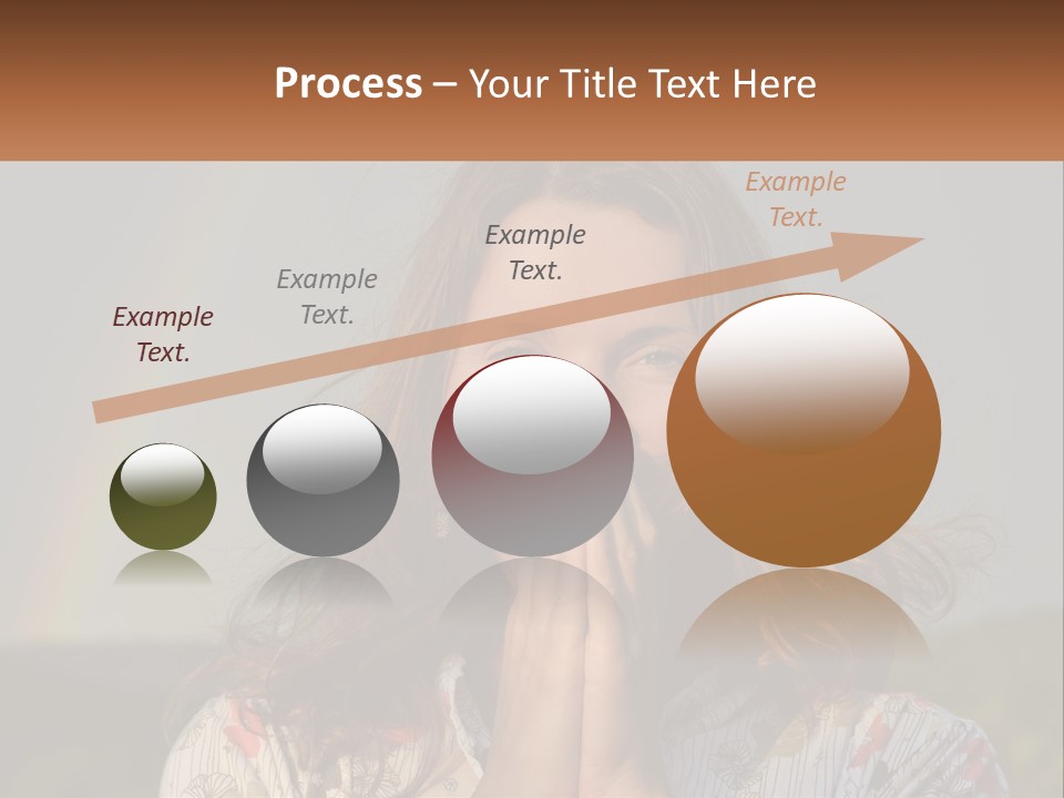 Girl And Rainbow PowerPoint Template