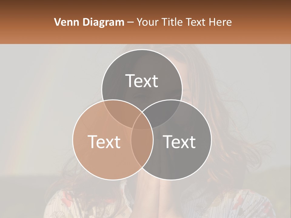 Girl And Rainbow PowerPoint Template