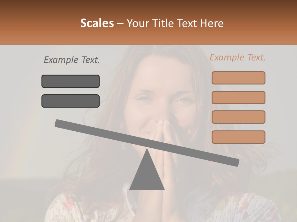 Girl And Rainbow PowerPoint Template