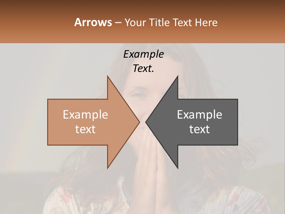 Girl And Rainbow PowerPoint Template