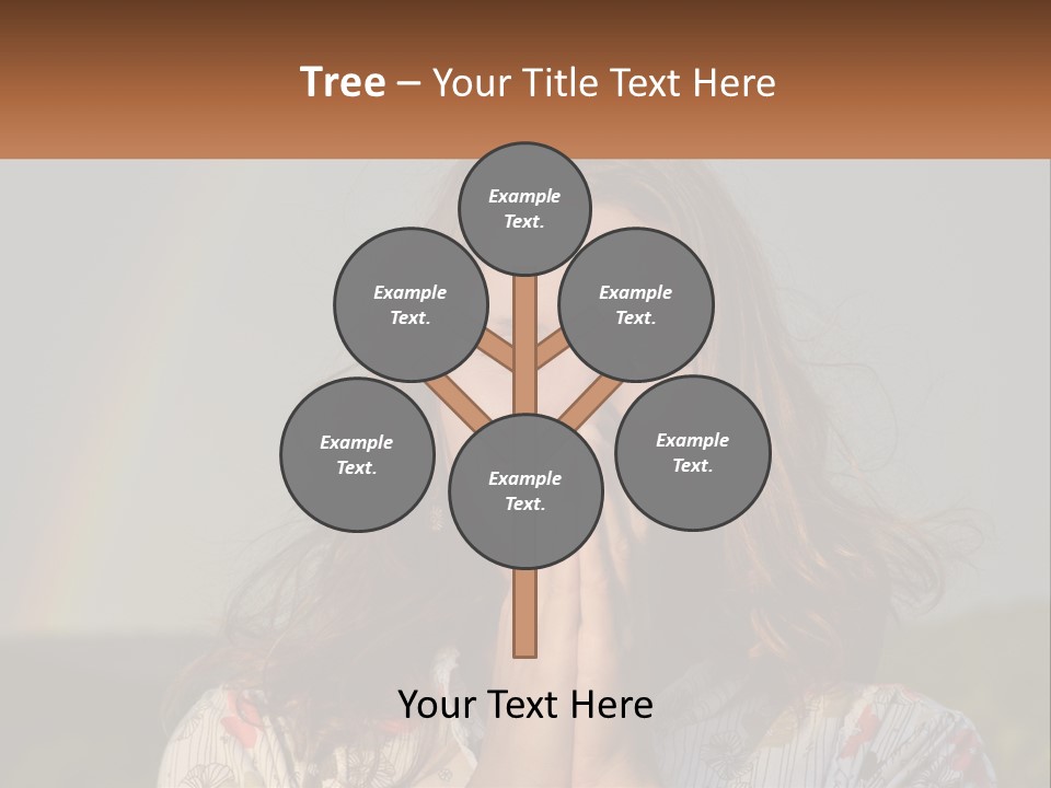 Girl And Rainbow PowerPoint Template