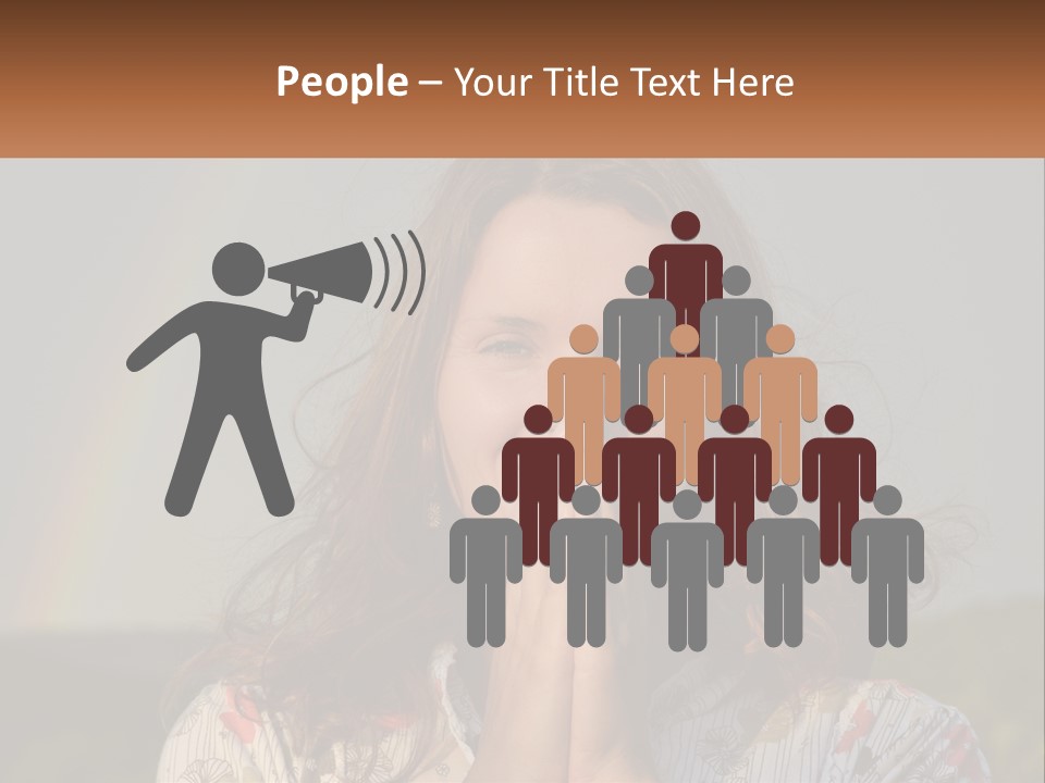 Girl And Rainbow PowerPoint Template