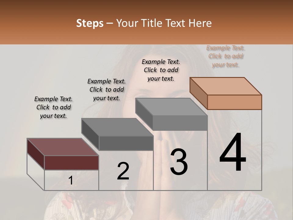 Girl And Rainbow PowerPoint Template