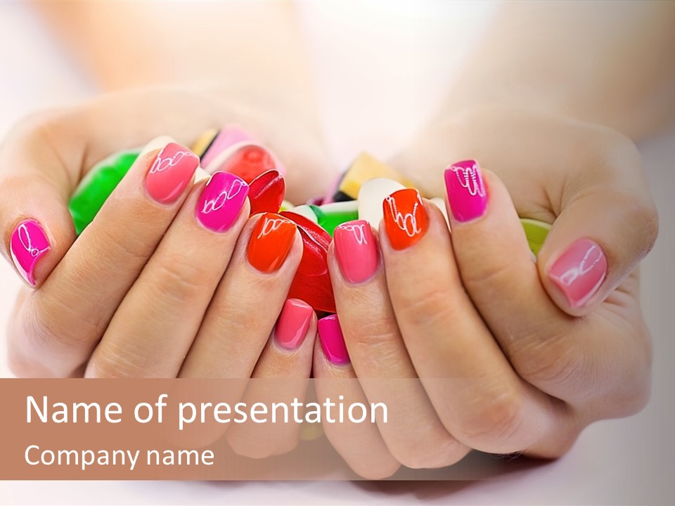 Female Nails PowerPoint Template