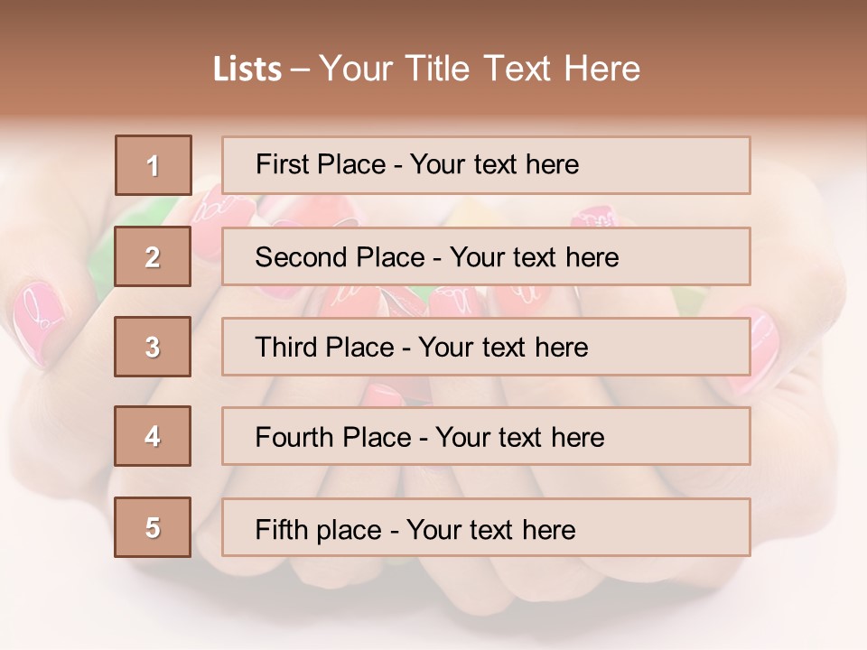Female Nails PowerPoint Template
