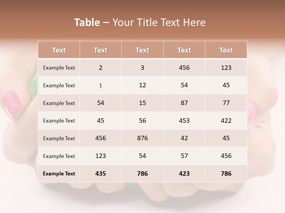 Female Nails PowerPoint Template