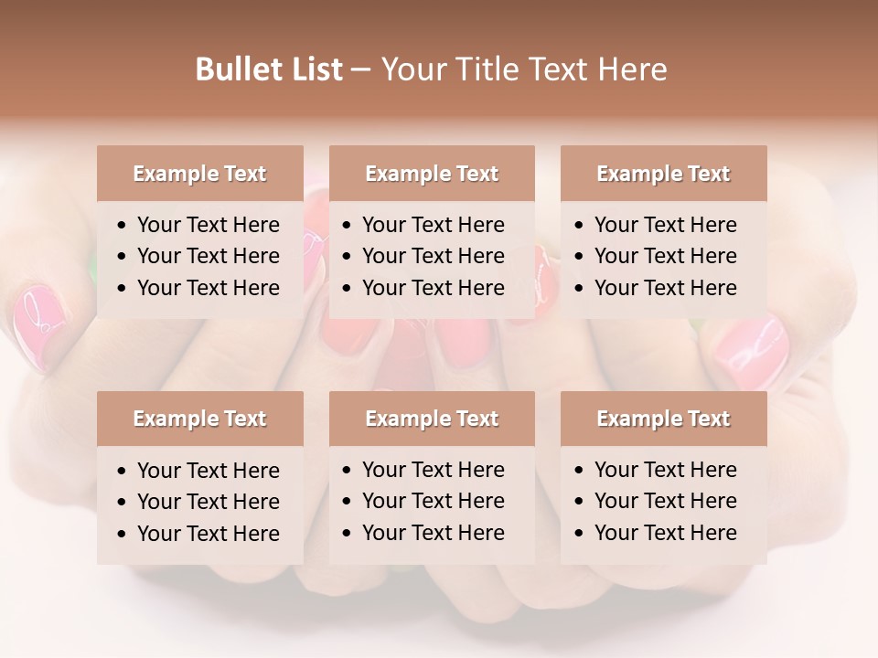 Female Nails PowerPoint Template