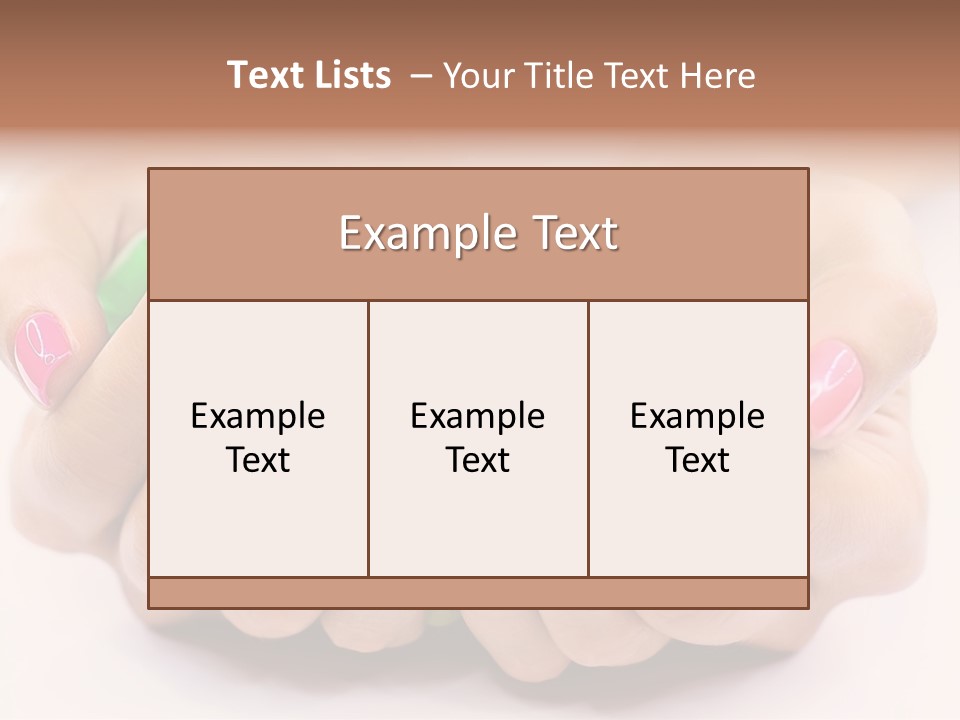 Female Nails PowerPoint Template