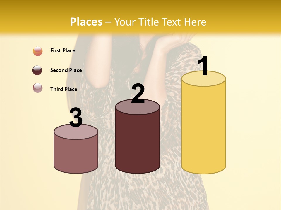 Girl With Hat PowerPoint Template