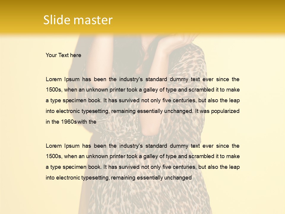 Girl With Hat PowerPoint Template