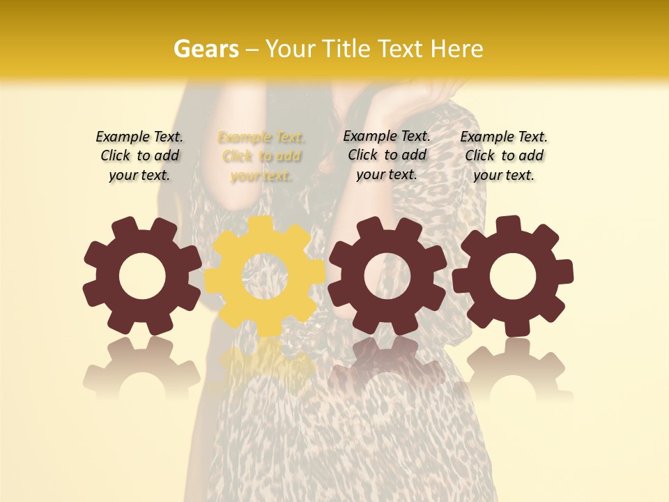 Girl With Hat PowerPoint Template