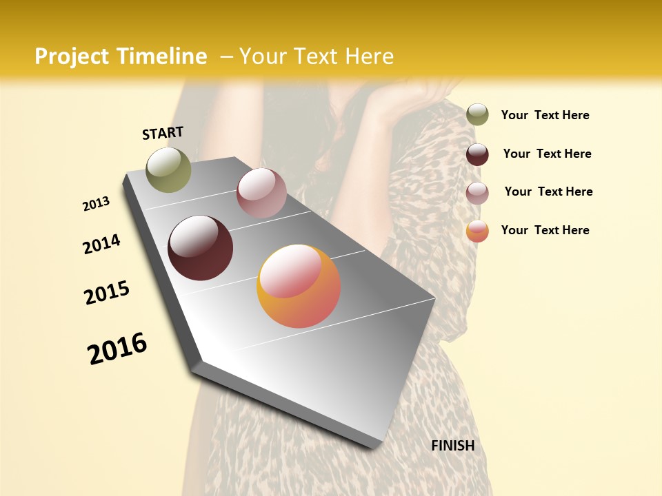 Girl With Hat PowerPoint Template