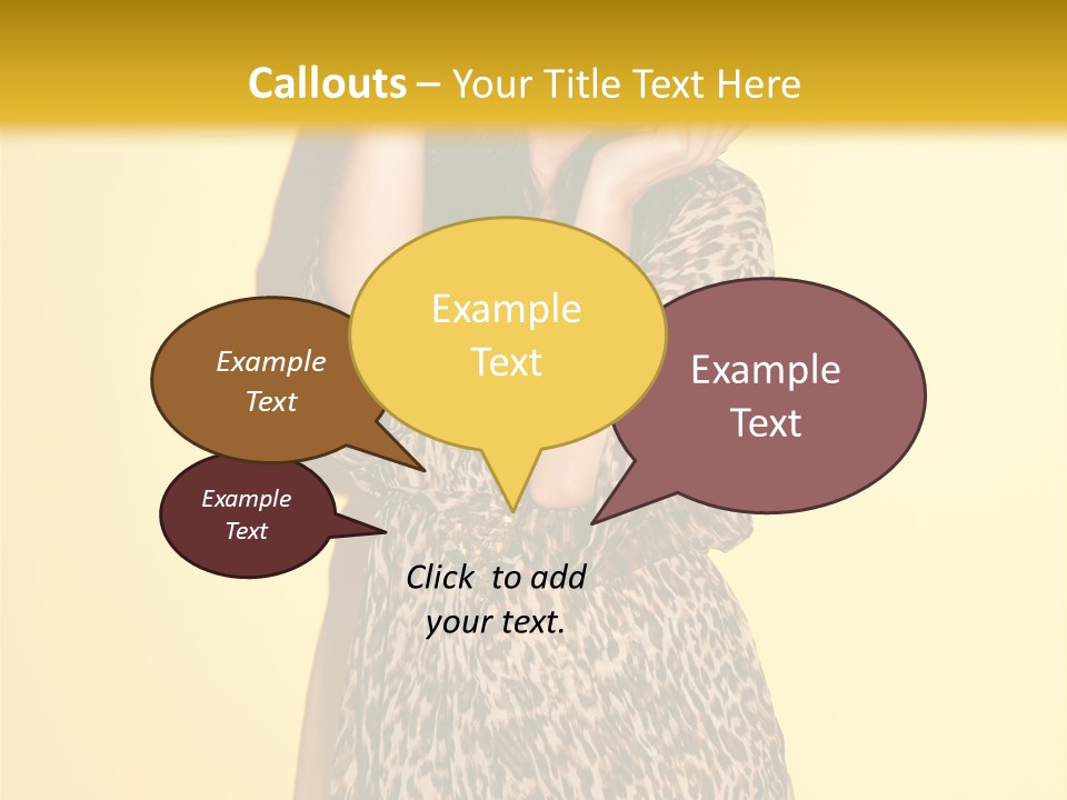 Girl With Hat PowerPoint Template