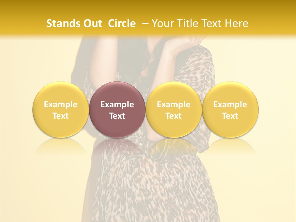 Girl With Hat PowerPoint Template