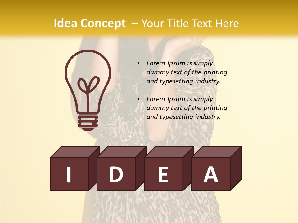 Girl With Hat PowerPoint Template