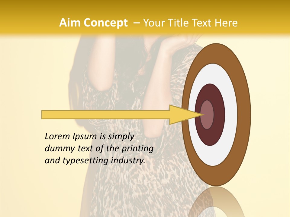 Girl With Hat PowerPoint Template