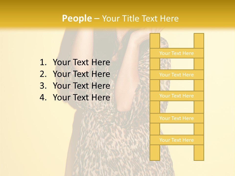 Girl With Hat PowerPoint Template