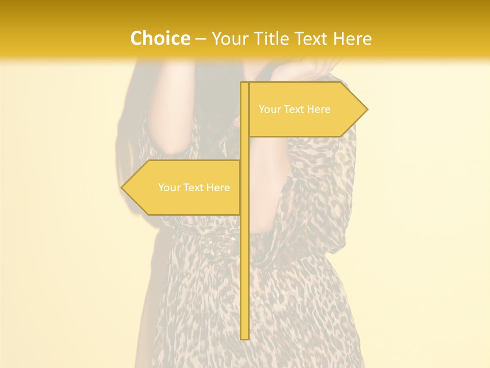 Girl With Hat PowerPoint Template