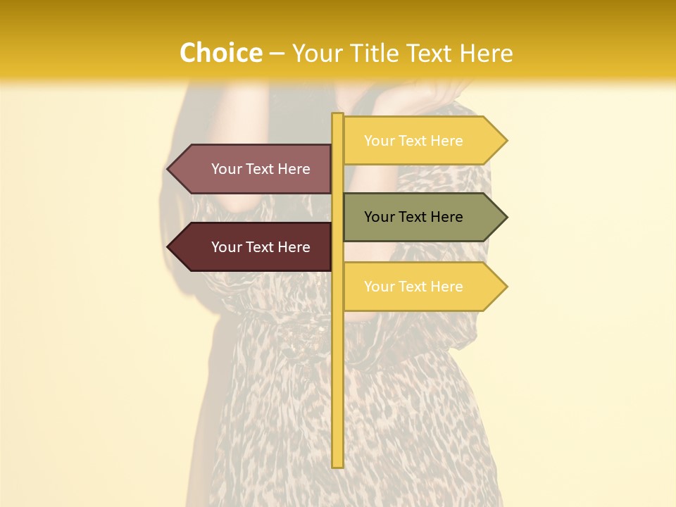 Girl With Hat PowerPoint Template