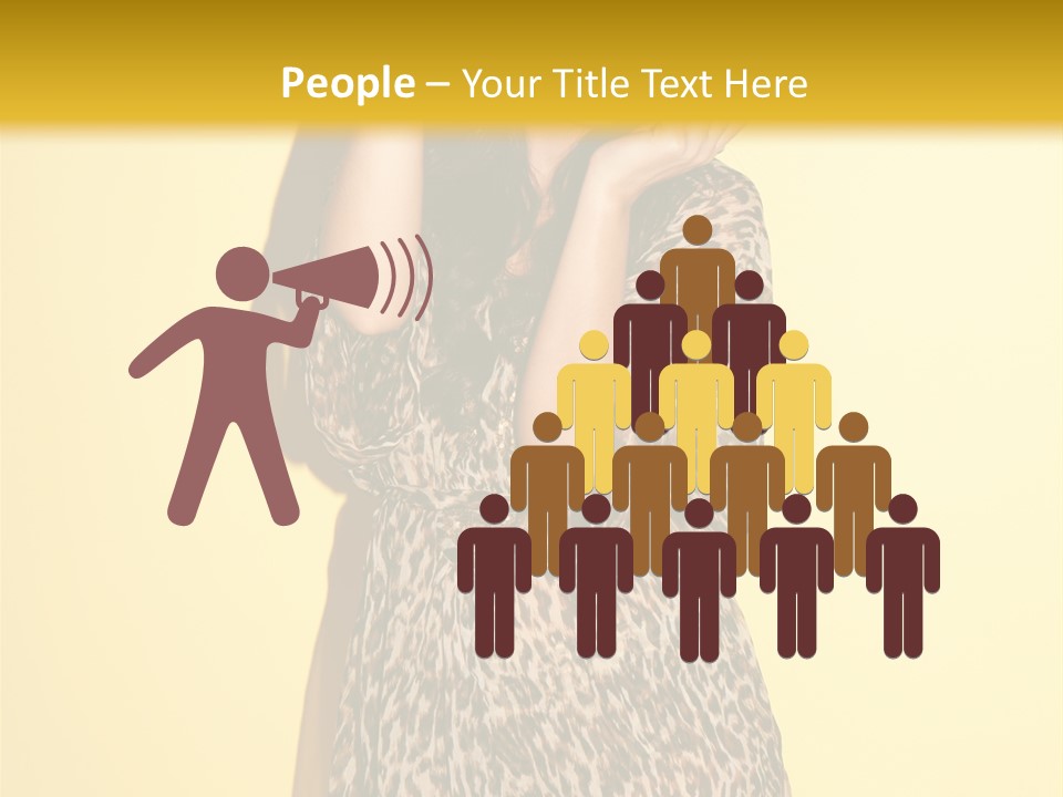 Girl With Hat PowerPoint Template