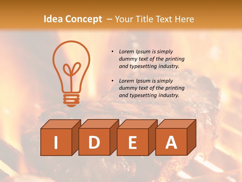 Grilled Meat PowerPoint Template