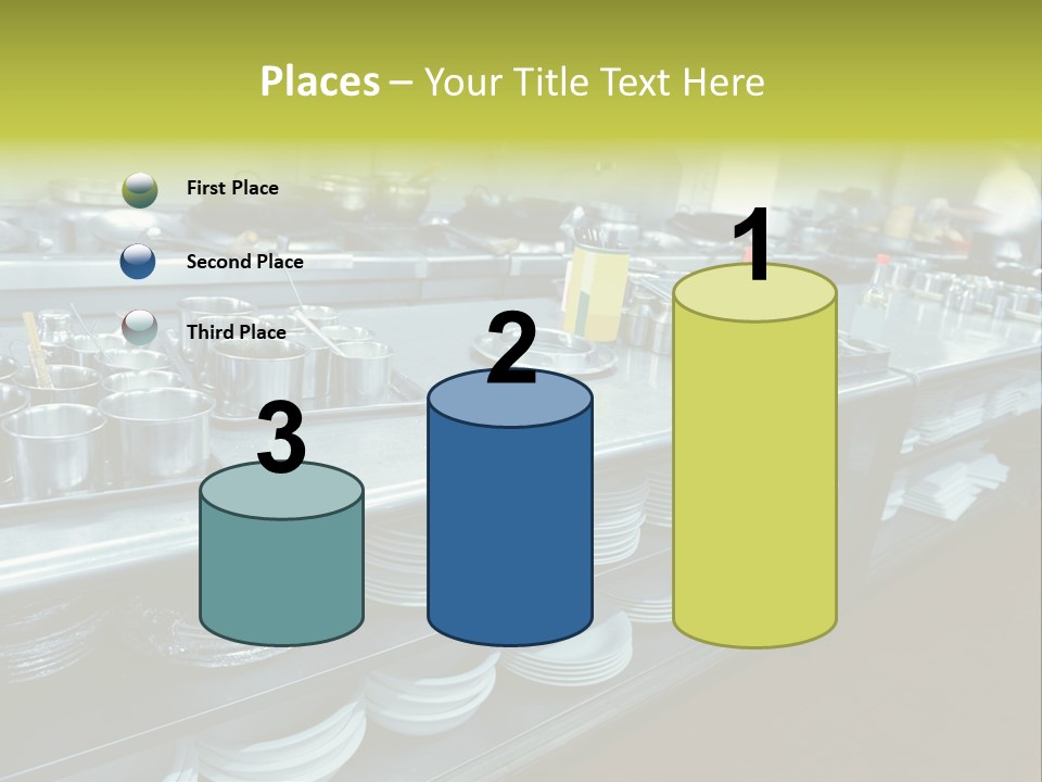 Kitchen In The Restaurant PowerPoint Template