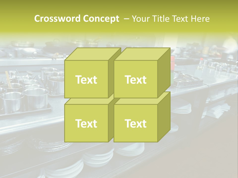 Kitchen In The Restaurant PowerPoint Template