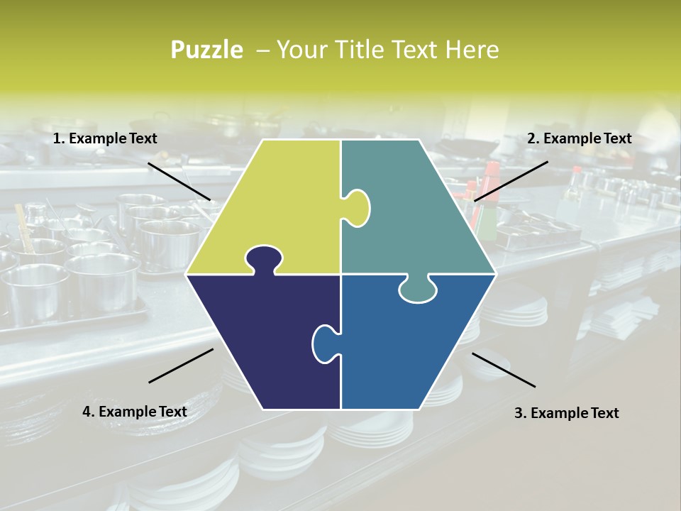 Kitchen In The Restaurant PowerPoint Template