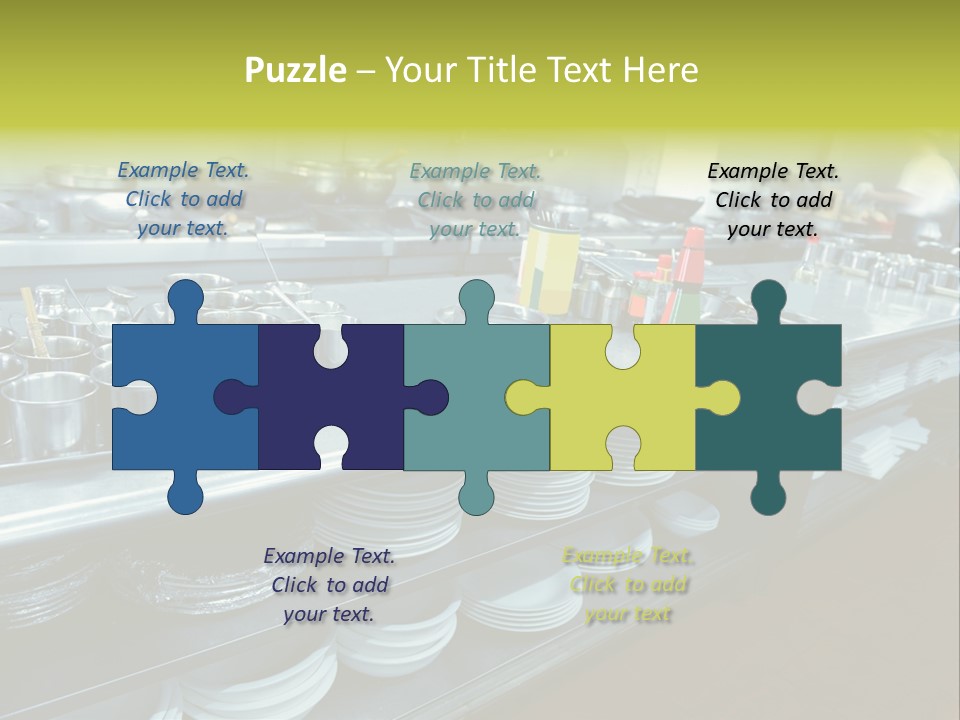 Kitchen In The Restaurant PowerPoint Template