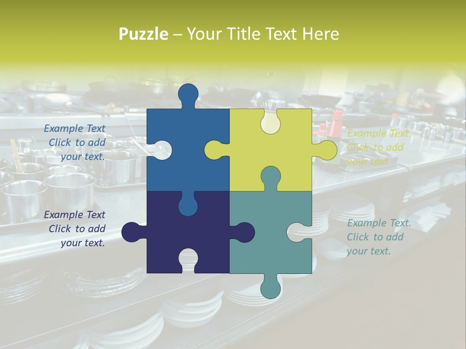 Kitchen In The Restaurant PowerPoint Template