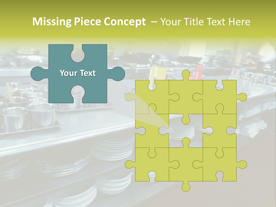 Kitchen In The Restaurant PowerPoint Template