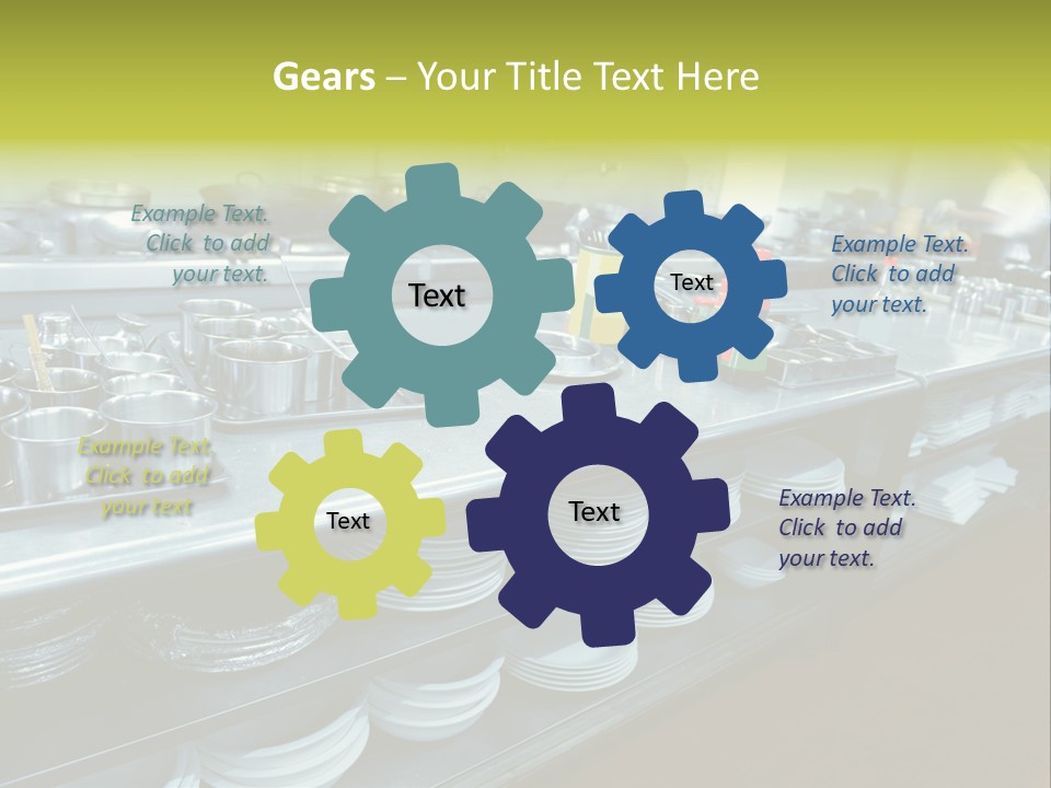 Kitchen In The Restaurant PowerPoint Template