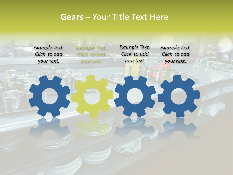 Kitchen In The Restaurant PowerPoint Template