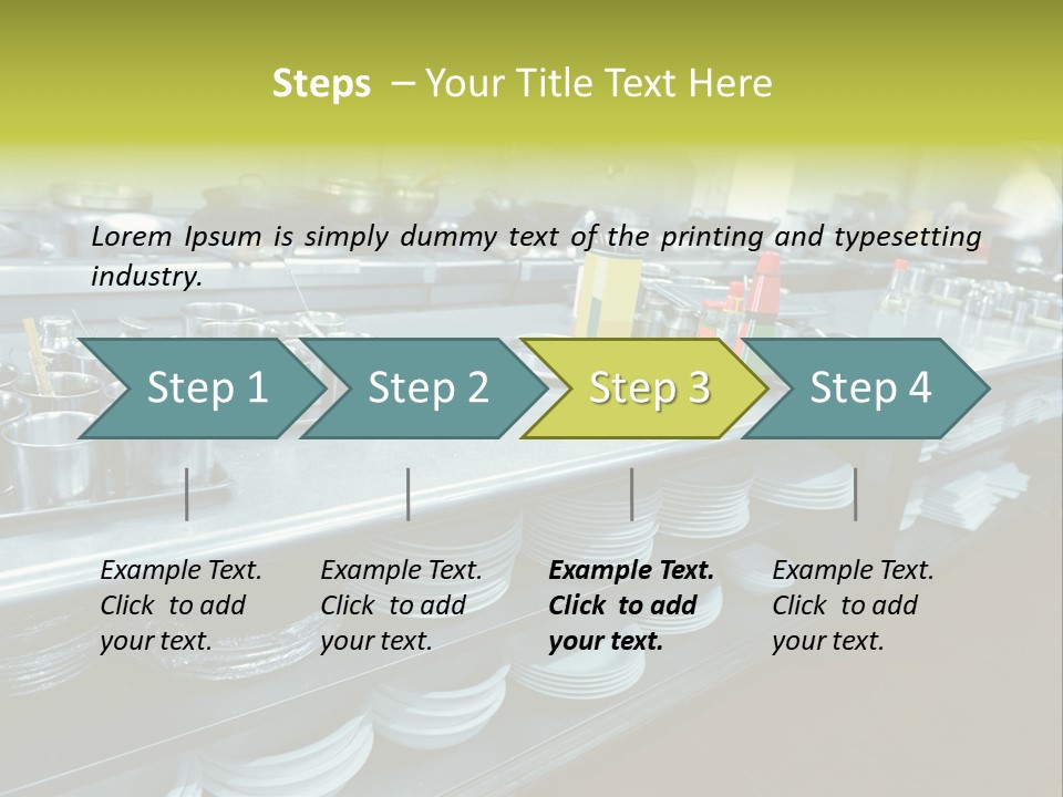 Kitchen In The Restaurant PowerPoint Template