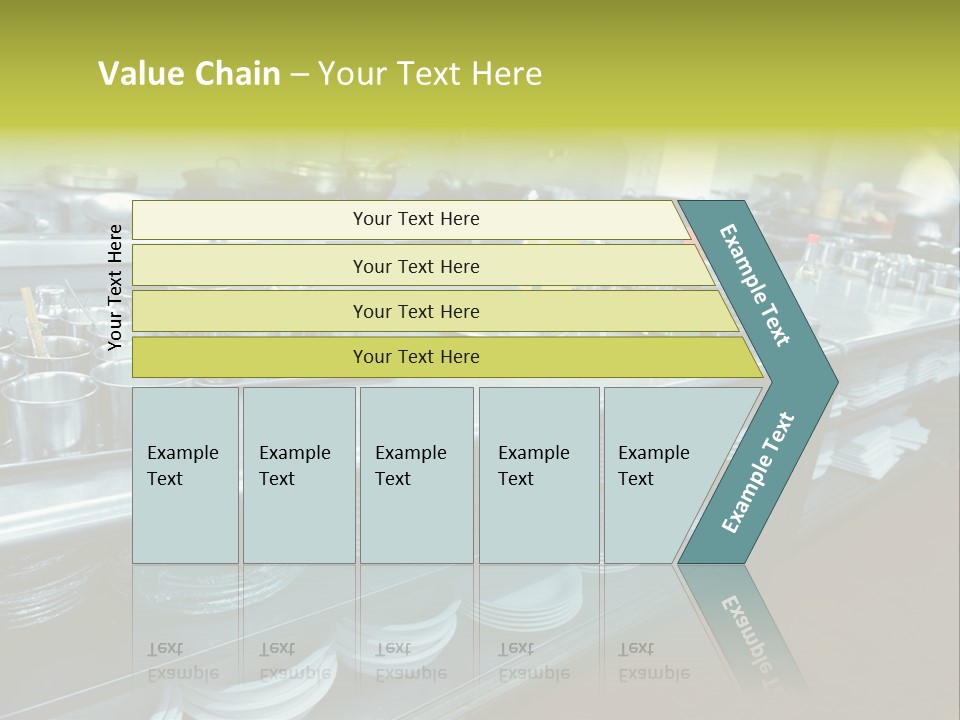 Kitchen In The Restaurant PowerPoint Template