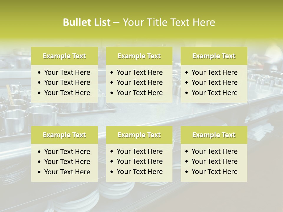 Kitchen In The Restaurant PowerPoint Template