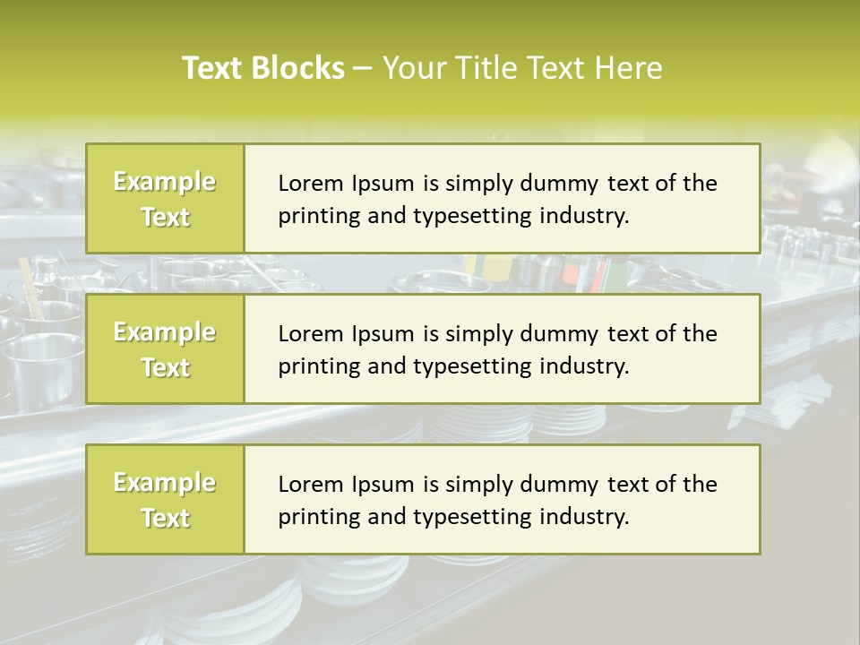 Kitchen In The Restaurant PowerPoint Template
