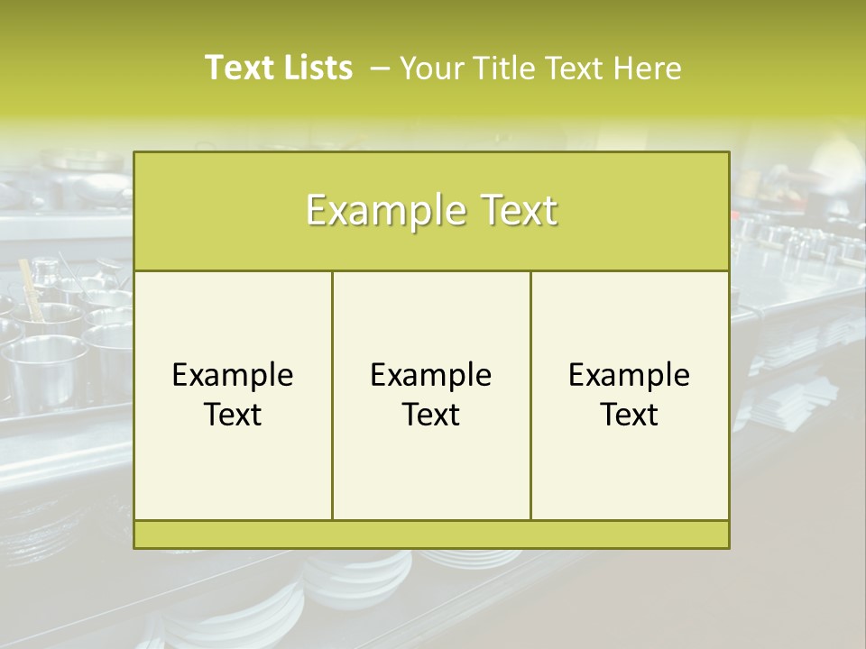 Kitchen In The Restaurant PowerPoint Template