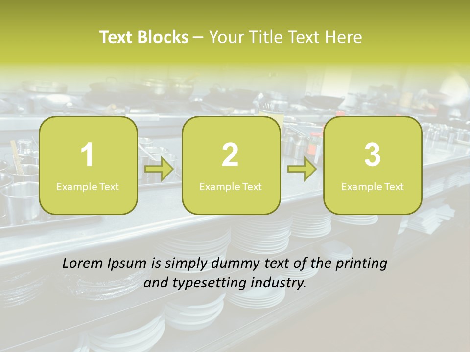 Kitchen In The Restaurant PowerPoint Template