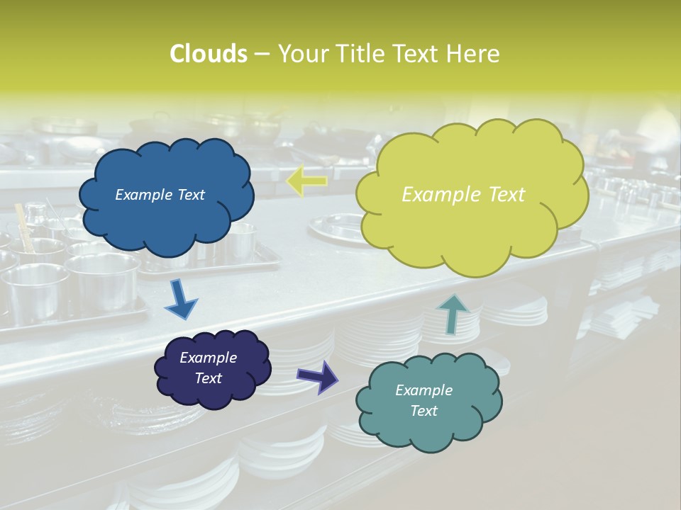 Kitchen In The Restaurant PowerPoint Template
