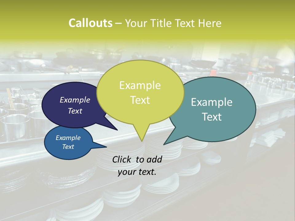 Kitchen In The Restaurant PowerPoint Template