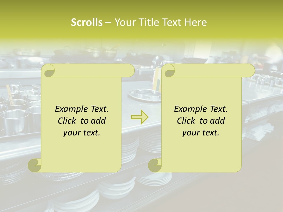 Kitchen In The Restaurant PowerPoint Template