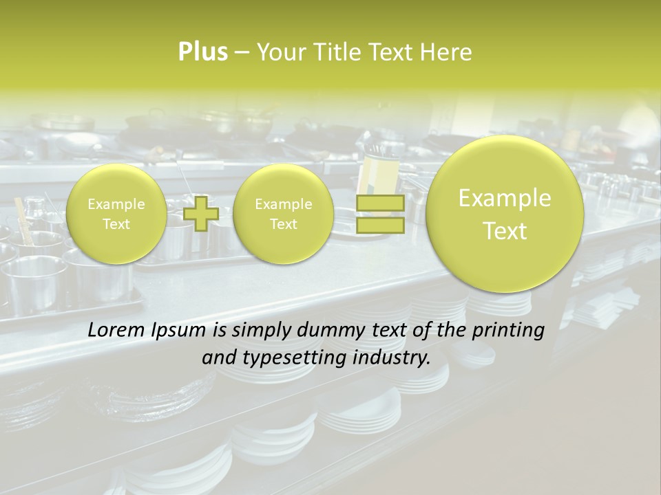 Kitchen In The Restaurant PowerPoint Template