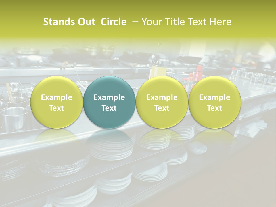 Kitchen In The Restaurant PowerPoint Template