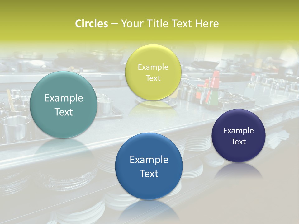 Kitchen In The Restaurant PowerPoint Template