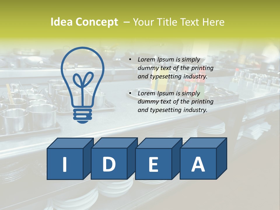 Kitchen In The Restaurant PowerPoint Template