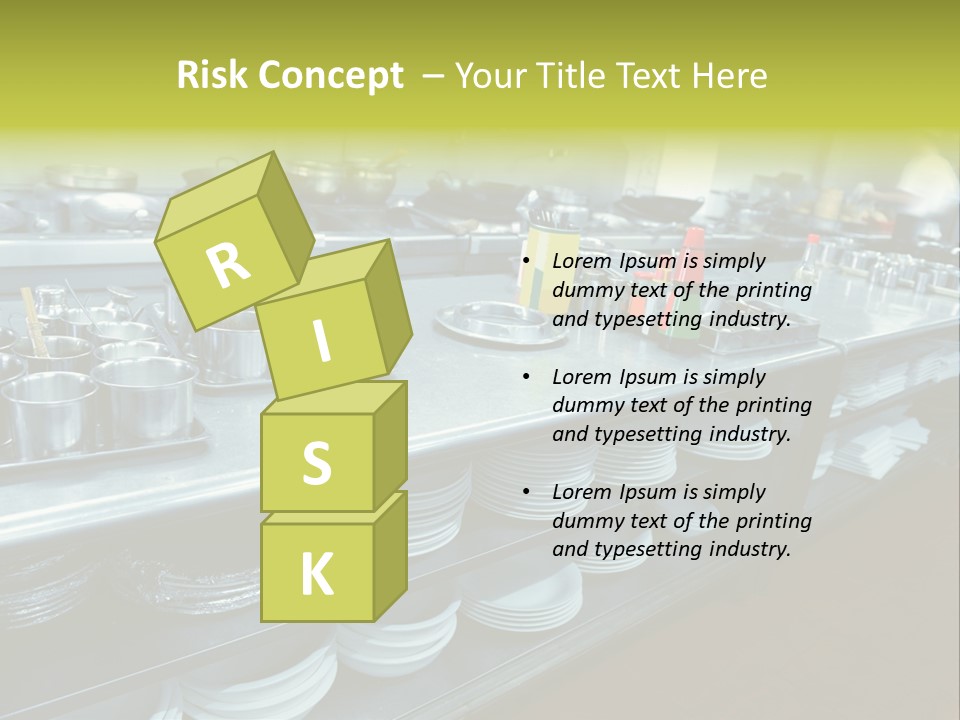 Kitchen In The Restaurant PowerPoint Template