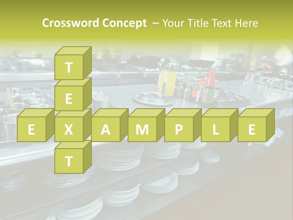 Kitchen In The Restaurant PowerPoint Template