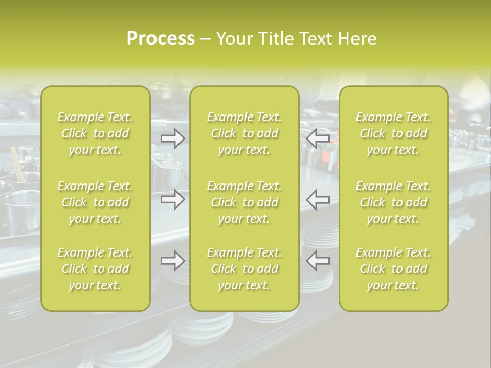 Kitchen In The Restaurant PowerPoint Template